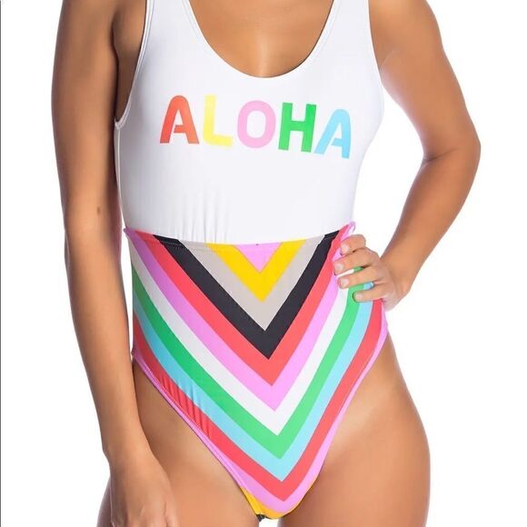 Vicious Young Babes ALOHA One Piece Bathing Suit - Picture 1 of 5